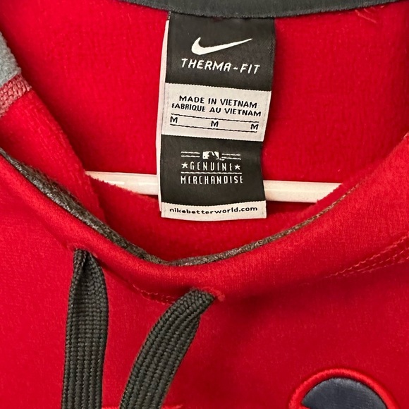 Washington Nationals Hoodie Womens Medium Red Grey Pullover Therma-Fit MLB Nike - Picture 2 of 4